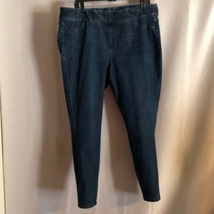 Lane Bryant medium wash pull on jeggings